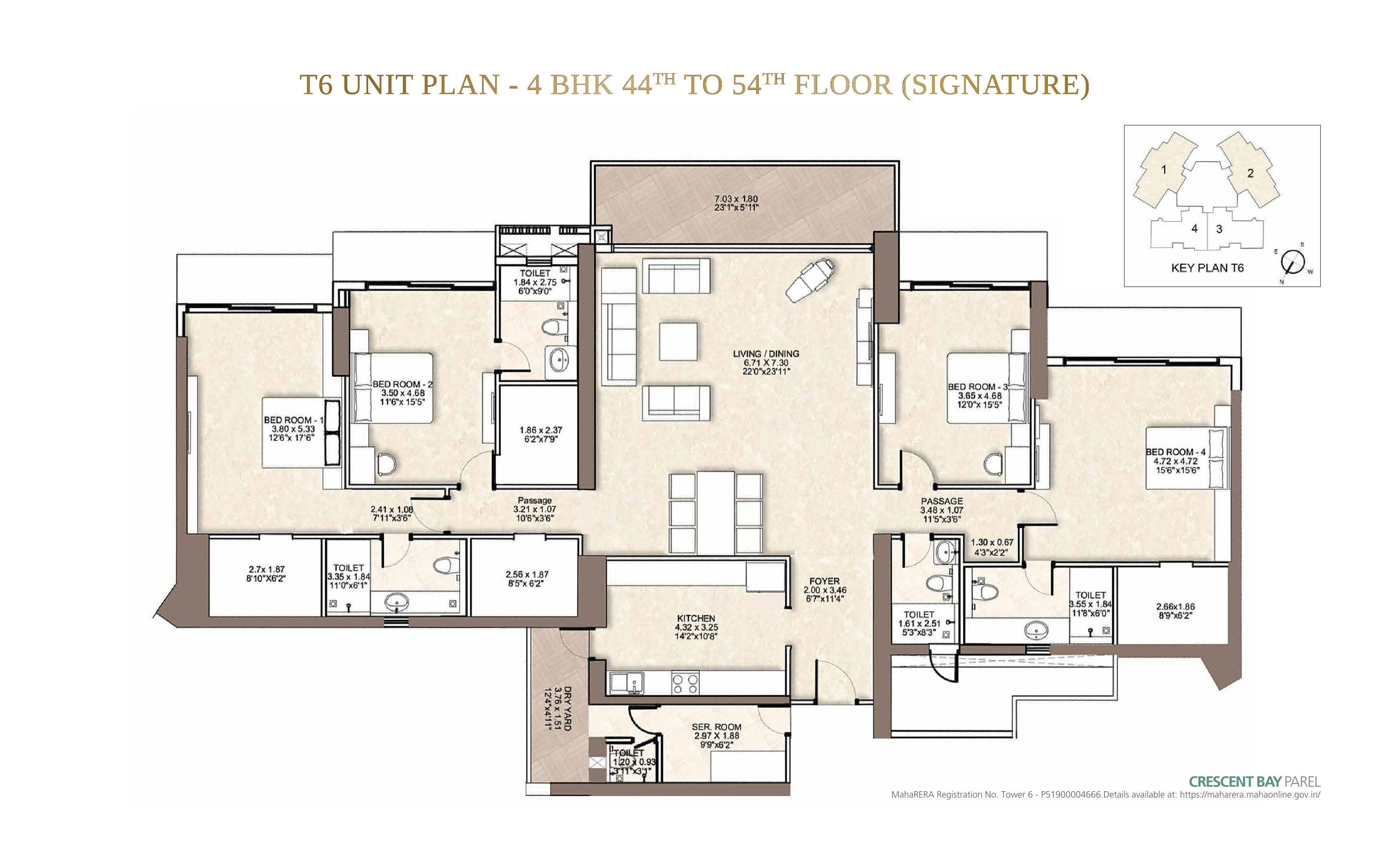 4 BHK Floor Plan